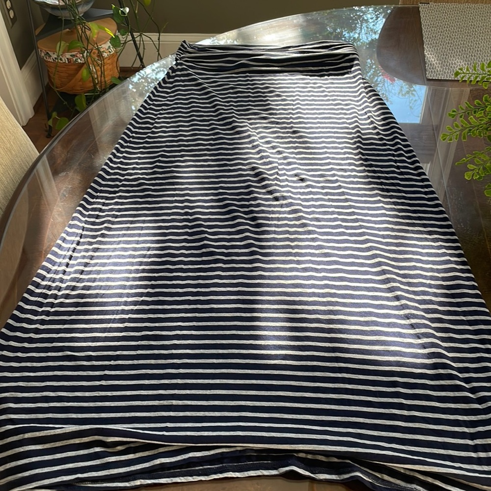 J.crew long stripped skirt